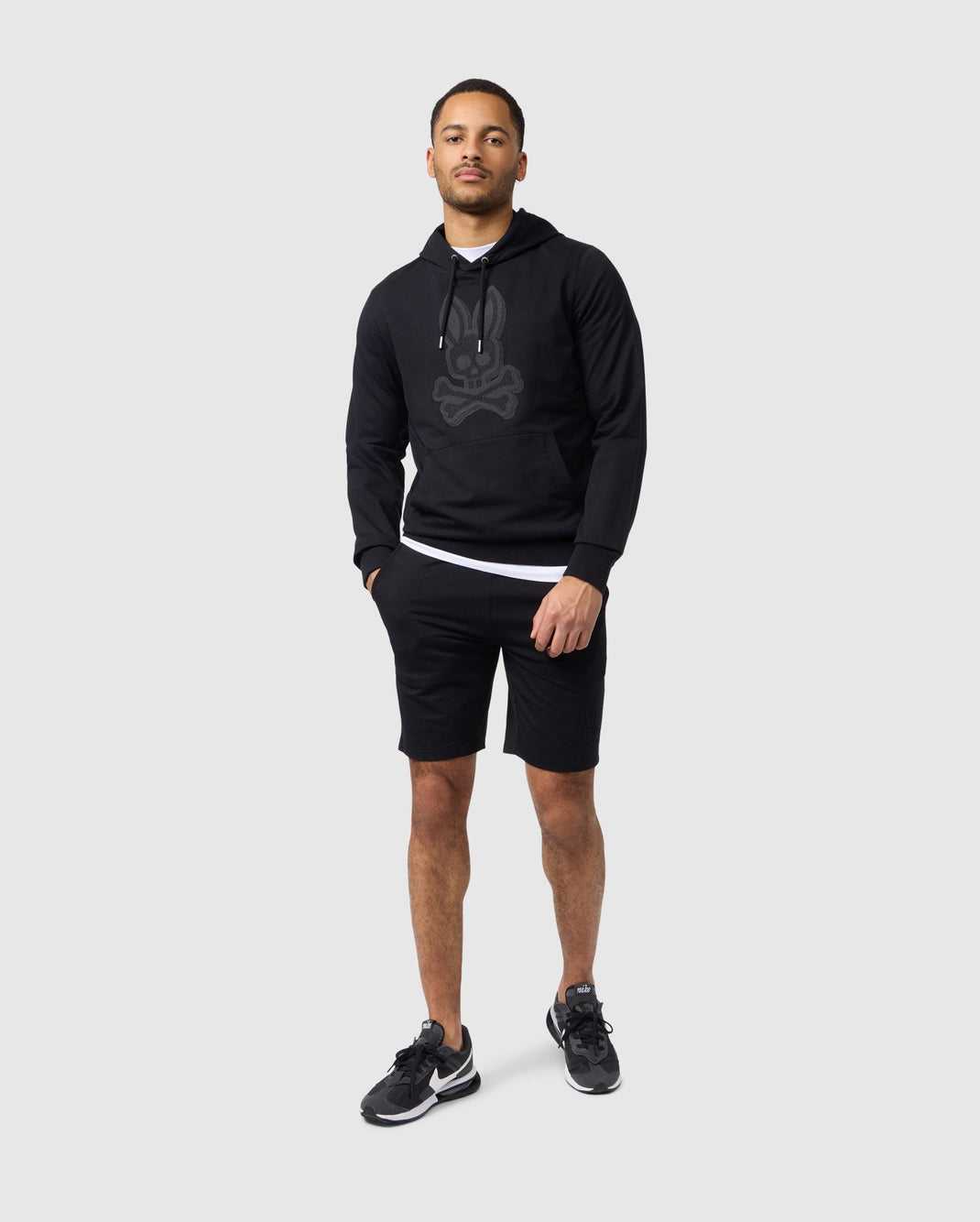 Short Psycho Bunny Livingston Sweatshort Noir Homme | CSG-28694023